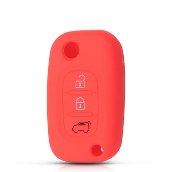 Cover chiave telecomando per Mercedes Benz Smart Fortwo 453 Forfour telecomando Fob Cover - KEYYOU custodia portachiavi in Silicone a 3 pulsanti per Renault Megane 3 Fluence per Mercedes