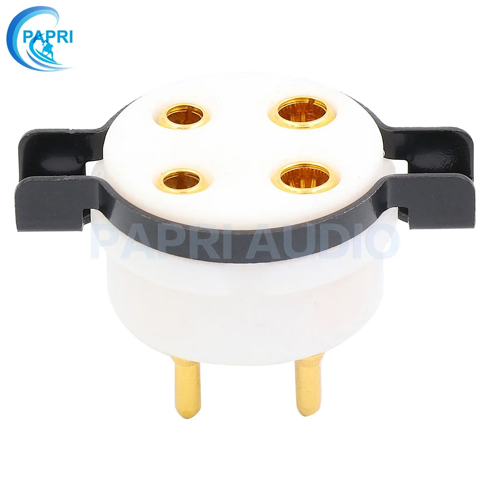 PAPRI EIZZ PTFE 4 контактный трубчатый разъем U4A позолоченный латунный штырь для 300B 2A3 811