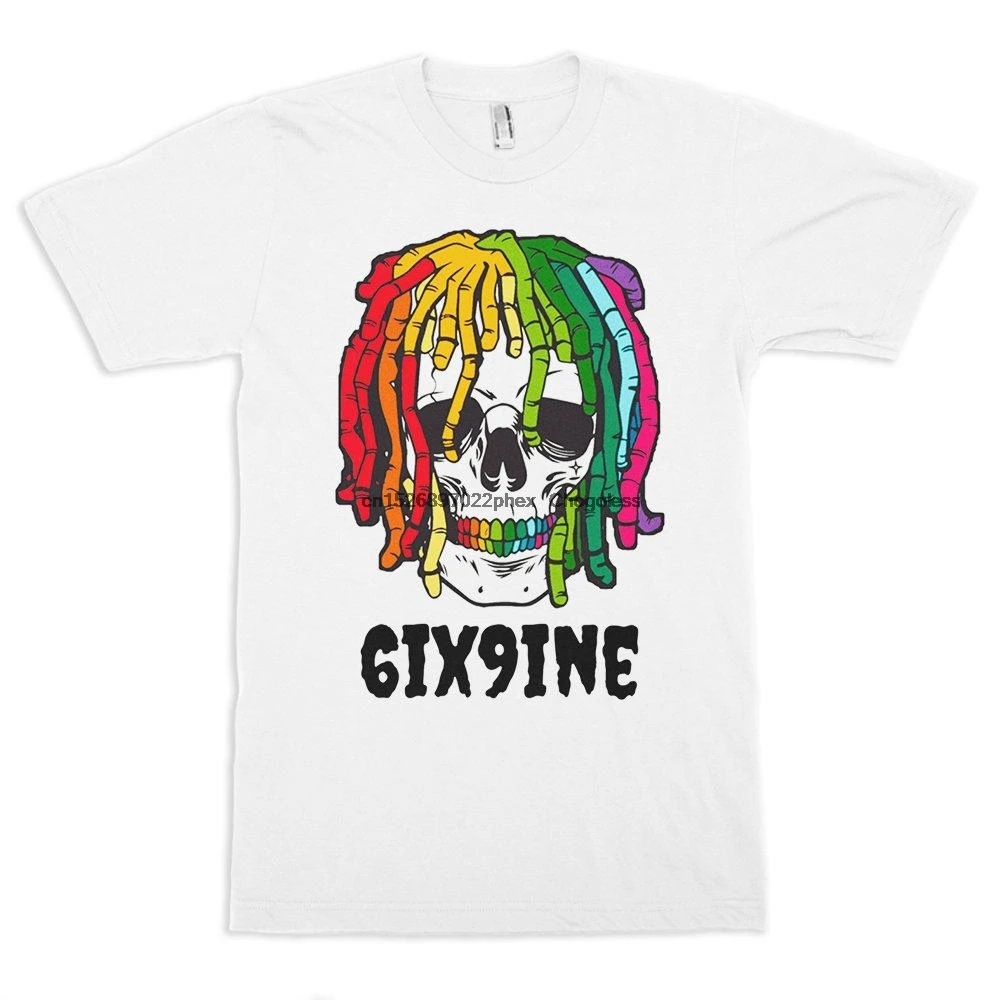 Футболка с рисунком черепа 6ix9ine 6 девять Tekashi 69 женские размеры |