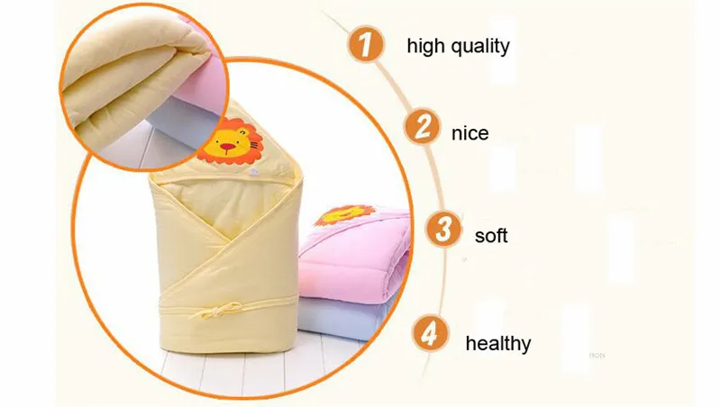 MOTOHOOD Winter Baby Boys Girls Blanket Wrap Cute Lion Baby Swaddle Sleeping Bag For Newborns Baby Bedding Crib Kids Product (6)