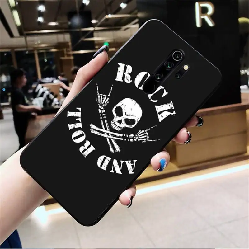Rock roll skull Luxury Phone Case for Redmi Note 9 8 8T 8A 7 6 6A Go Pro Max Redmi 9 K20 
