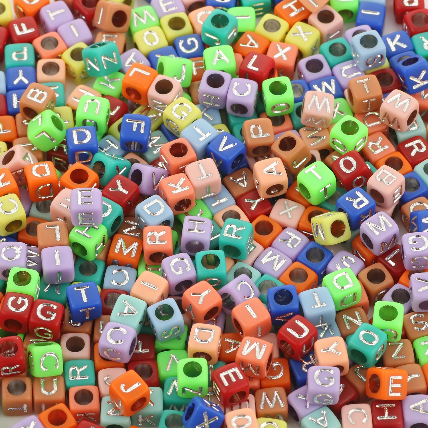 Vibrant Alphabet Acrylic Beads
