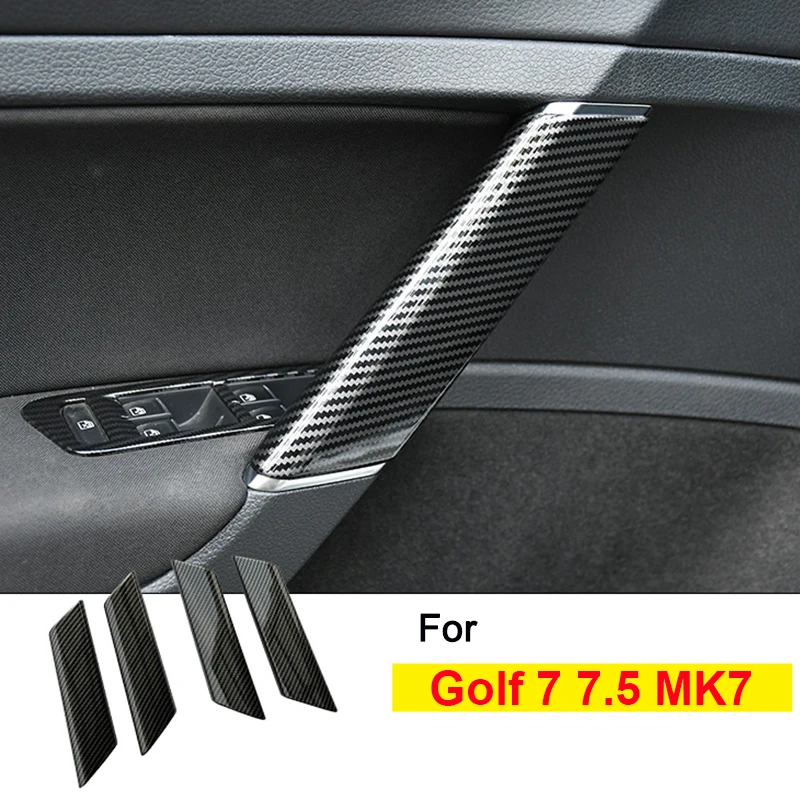 Накладка на ручку подлокотника внутренней двери из углеродного волокна для VW Golf 7