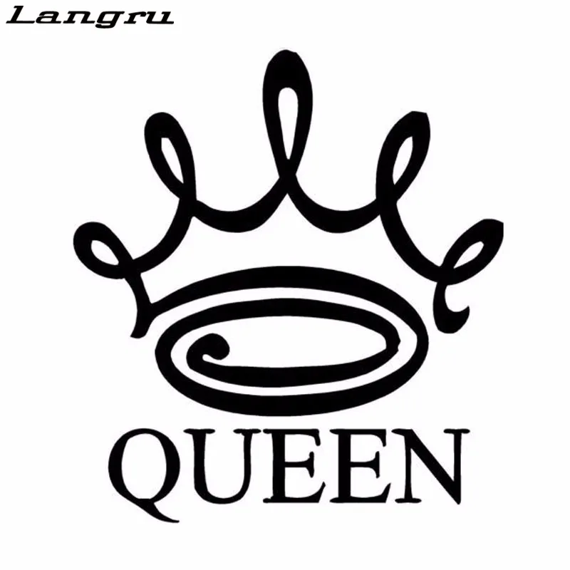 

Langru 13.5cm*15cm Fashion Queen Crown Vinyl Car Sticker Car Accessories Jdm
