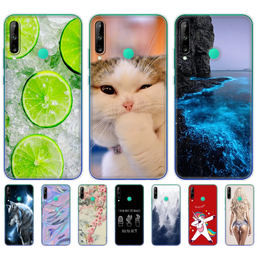 Чехол для Huawei Y7P силиконовый мягкий чехол из ТПУ Y 7 P Y7 искусственный бампер чехлы 6