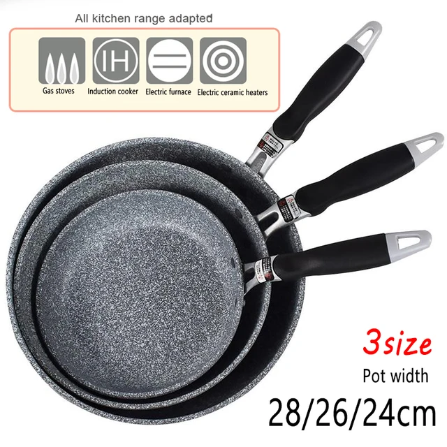 Japanese style rice stone pan non stick frying pan with anti scalding handle frying pan cooker