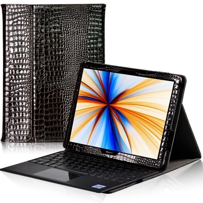 Черный Роскошный чехол 2 в 1 из искусственной кожи для huawei MateBook E 12 дюймов BL-W09 BL-W19 планшет+ Стилус(он может поставить клавиатуру - Цвет: Черный