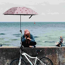 

Extendable Umbrella Mount Stand Adjustable Outdoor Umbrella Holder for Bike Electric Stroller Wheel Chair (Black)