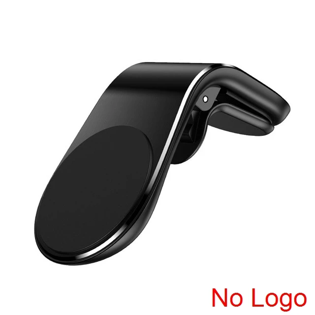 Металлический магнитный автомобильный держатель телефона для iPhone samsung Xiaomi 360 Air Magnet подставка в автомобиль gps для Iphone X 8 7 samsung A50 A70 S9 S8 - Цвет: Black No Logo