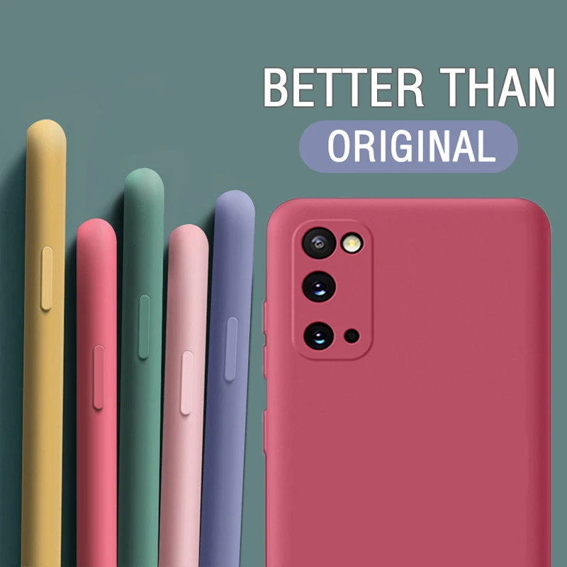 Funda de silicona líquida para Samsung Galaxy S20 Ultra Plus, edición de ventilador, cámara S21 S 21, funda para Samsung S20 fe Ultra Capa