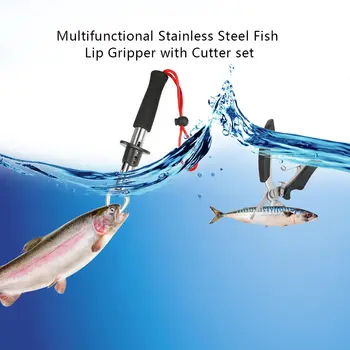 

Lixada Stainless Steel Fish Lip Gripper Grip Set Multifunctional Fishing Lure Cutter Fishing Tackle Tool Fish Catch Equipment