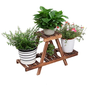 

Flower Shelf Multi-storey Indoor Succulents Desktop Small Flower Tray Solid Wood Garden Storage Shelf Balcony Home Specials