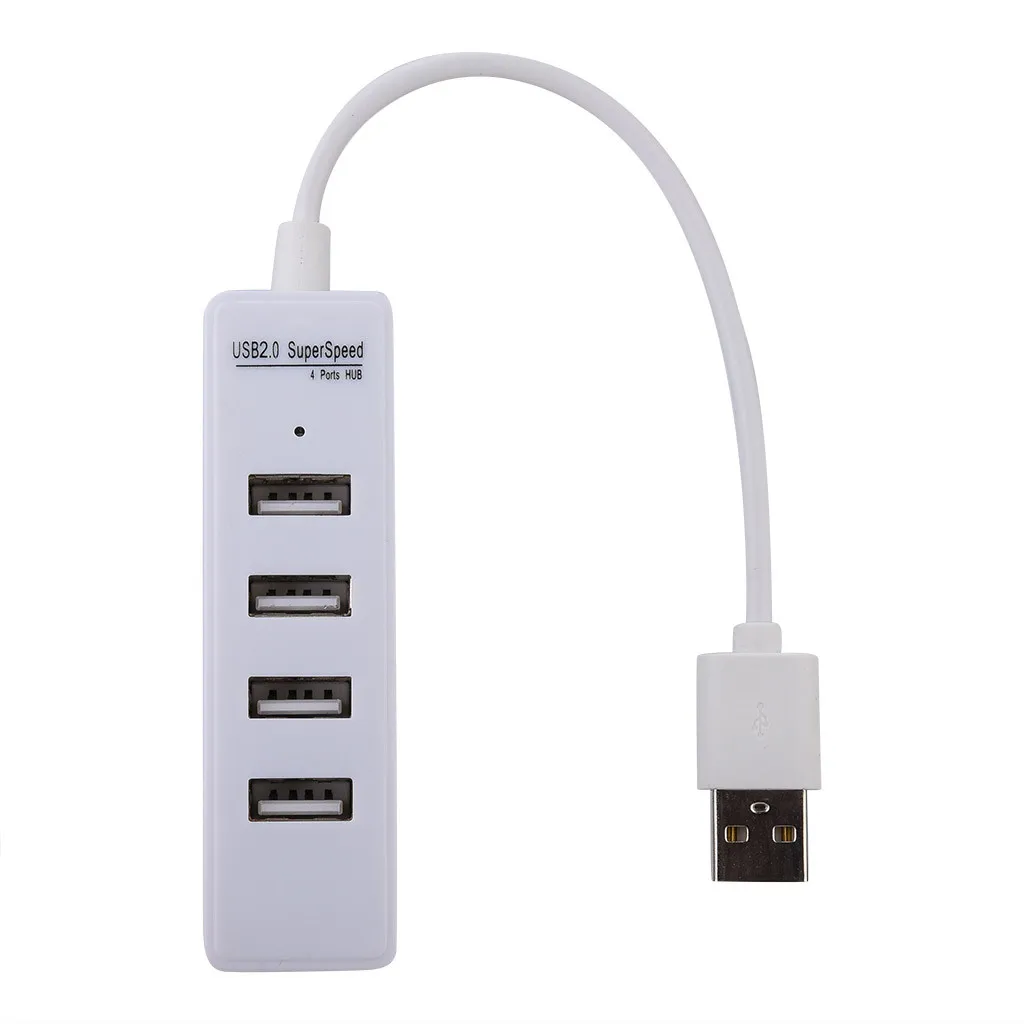 USB коммутатор тонкий Размеры дизайн USB2.0 высокое Скорость 4-Порты и разъёмы 480 Мбит/с концентратор с Светодиодный индикатор адаптер планшетный ПК телефон USB Hubs-L909