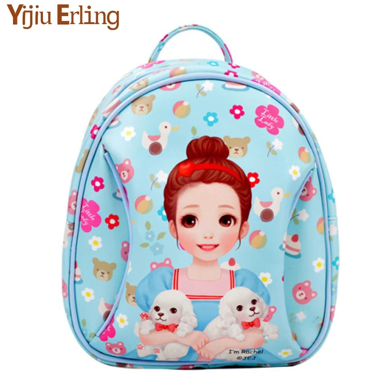 18L forehang рюкзак 2019 новая маленькая леди Pu печать детский в сад мультфильм милая