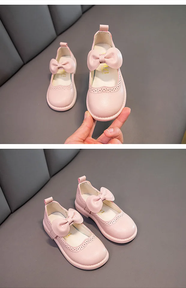 Spring Autumn Children Baby Bowknot Princess Leather Shoes For Kids Girls children's shoes for sale