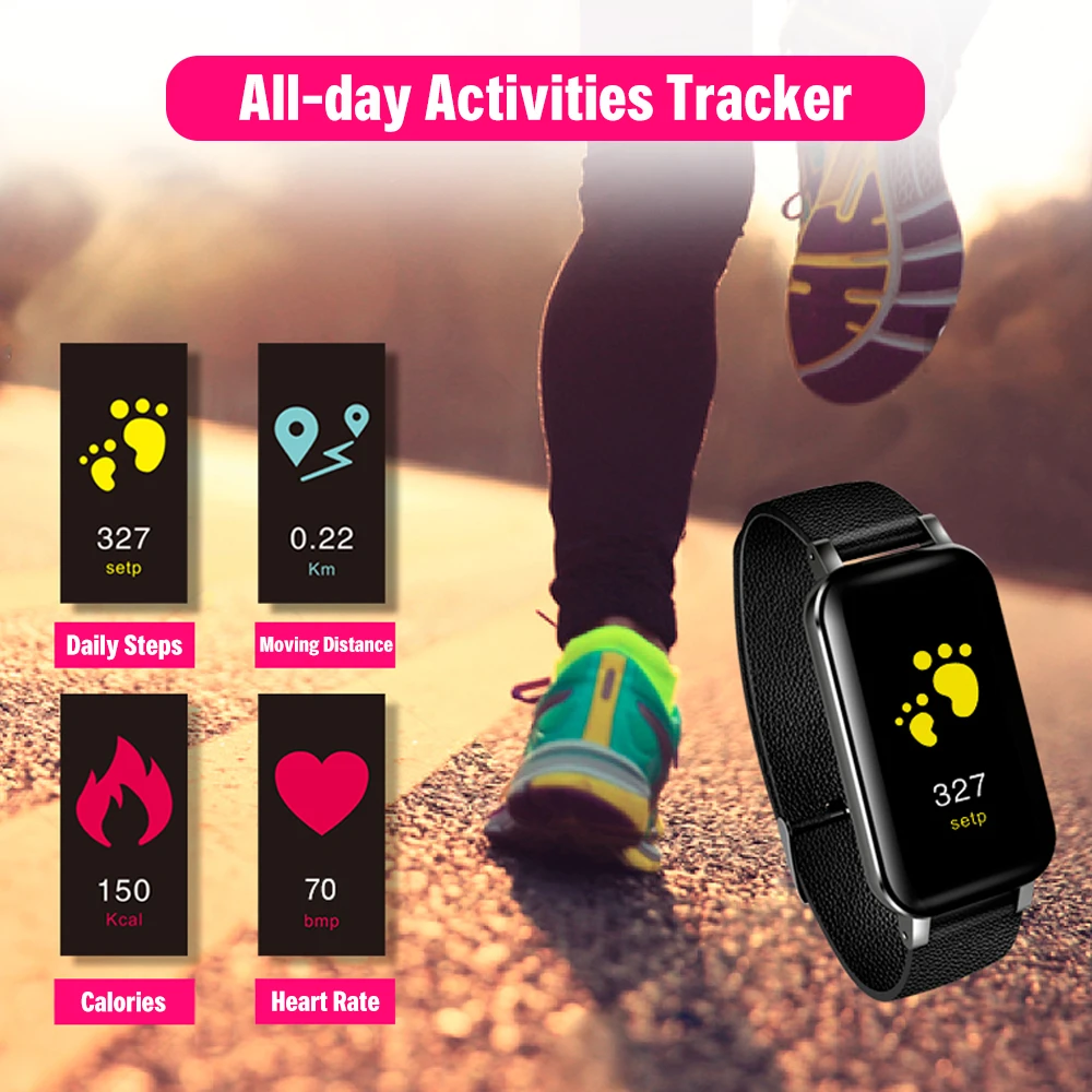 

Lixada Smart Watch Fitness Tracker Watch IP67 Smart Bracelet with Ergonomic Earphones For Women Men Bicycle Accessories