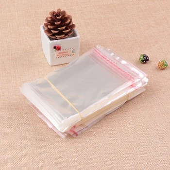 

400pcs Transparent Plastic Packing Bag Simple Self-Adhesive OPP Storage Bag for Jewelry Gift (8x11 Add 3cm Pattern)