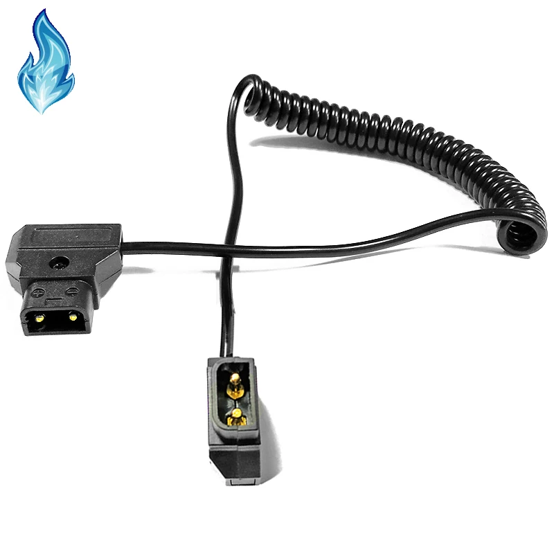 Змеевидная спираль со штепсельным тросом питания DTap D-Tap BTap Plug exension для V-Mount батарей/пластин