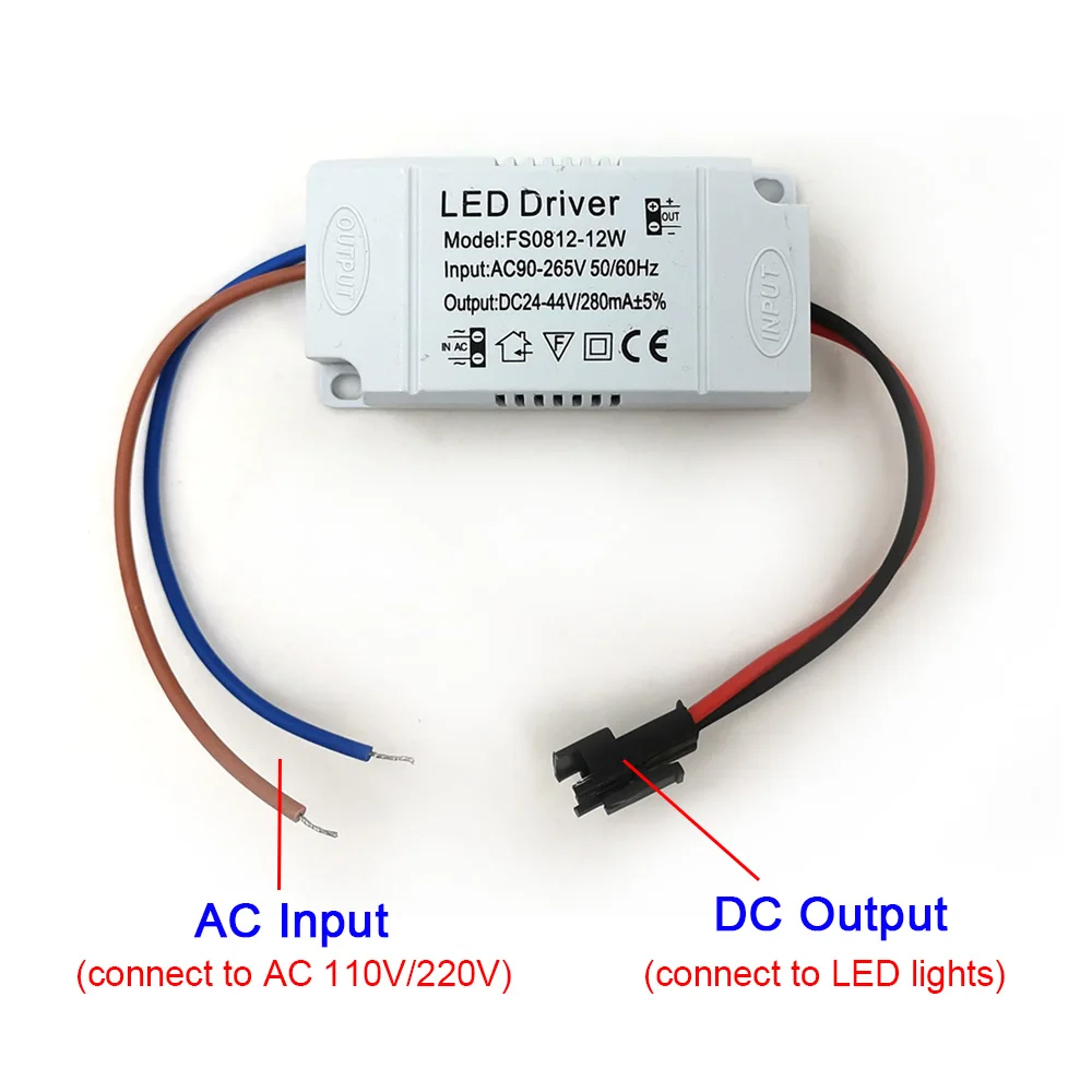 AC85-265V Converter Power Supply LED Spotlight Driver 280mA 300mA