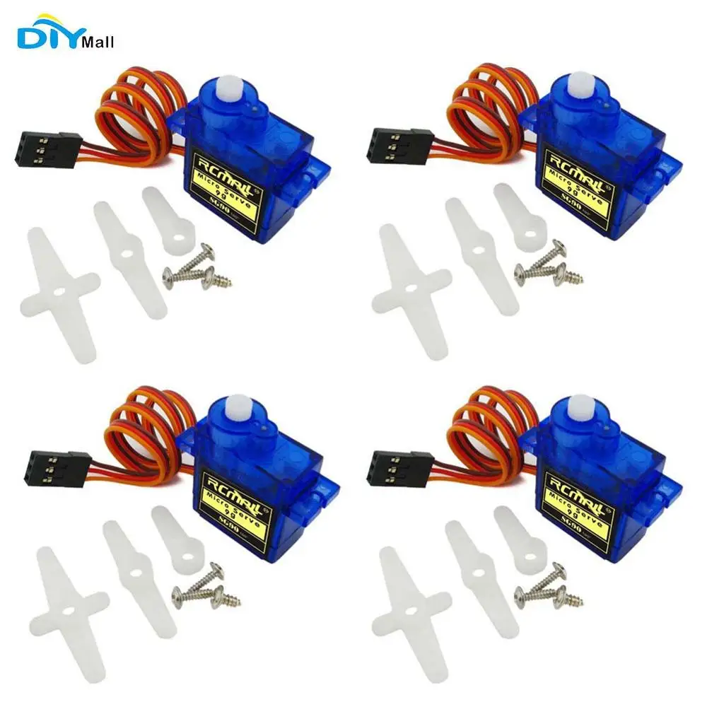 

4pcs Airplane 9g SG90 Mini Servo with Accessories For 450 RC Helicopter Airplane Car Boat DIYmall