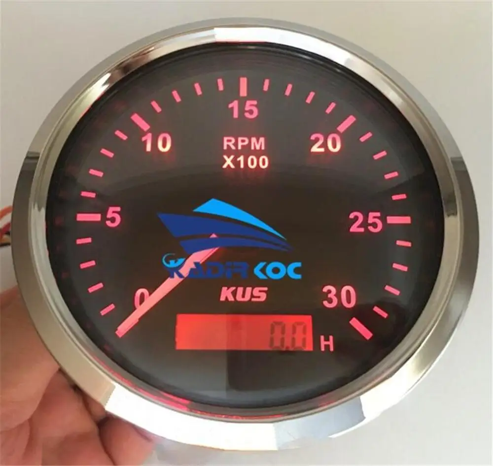 Тахометр 0 3000 об/мин 85 мм 12 В 24 1 шт.|speedometer tachometer|speedometer autospeedometer boat |