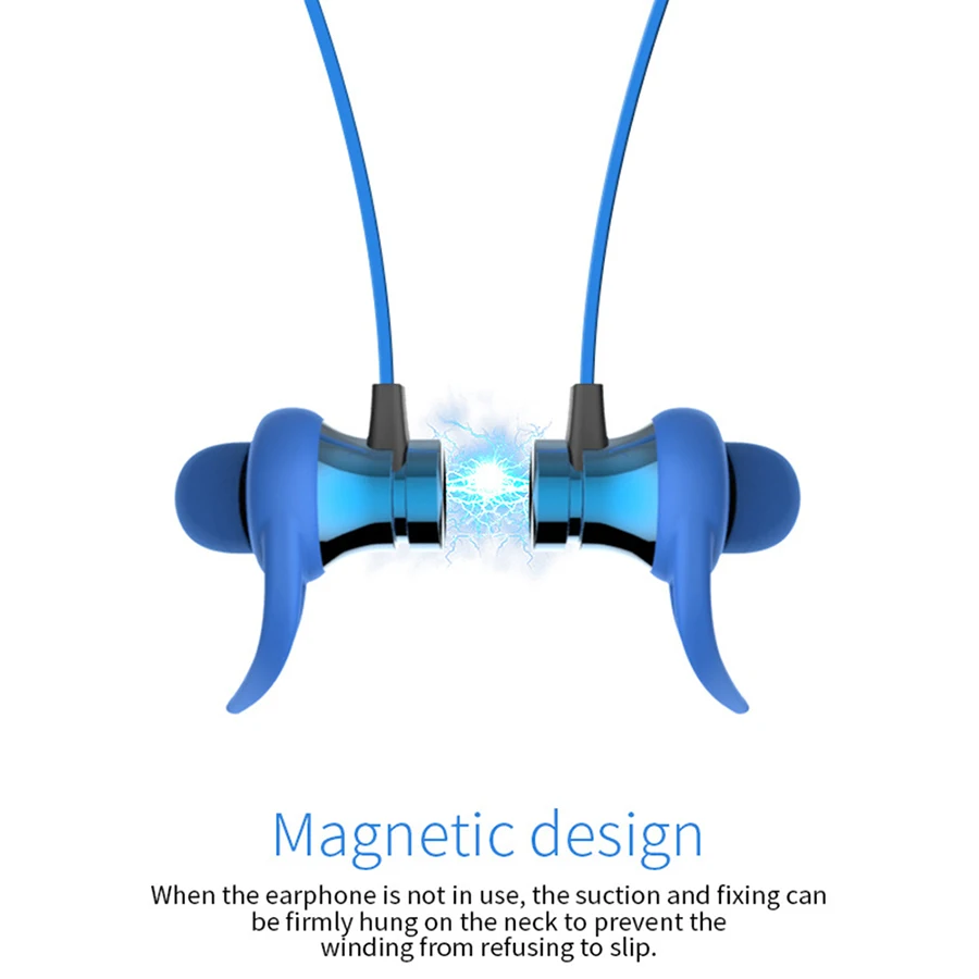 XT22 Sports Wireless Bluetooth Earphone Magnetic Attraction Headset Waterproof Earphone Build-in Mic Pluggable TF card 006