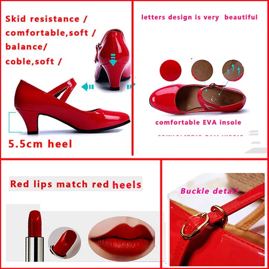 Korea style Mary Jane shoes ankle strap pointed toe kitten heel pumps party dancing square heels mary jane shoes