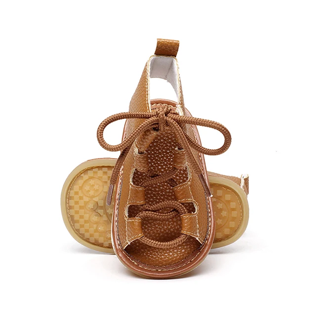 Brown New High Quality Nubuck Leather Baby Summer boots fashion Roman girls kids shoes toddler baby girl moccasins shoes - Color: Brown