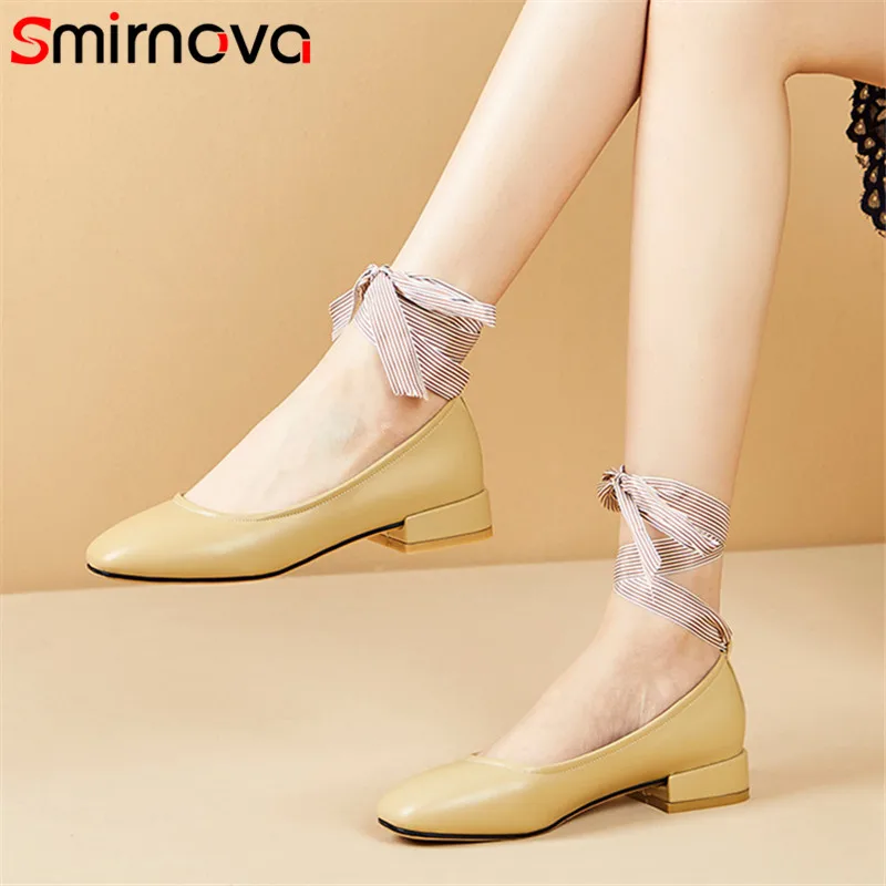 Smirnova/2020 Большие размеры 48 Туфли-лодочки Женская обувь Однотонные Туфли с круглым