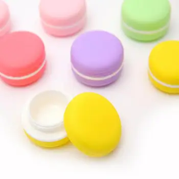 

1PCS 10g Candy Color Macarons empty cosmetic containers Lipstick lip balm holder DIY sub-bottling cream jars