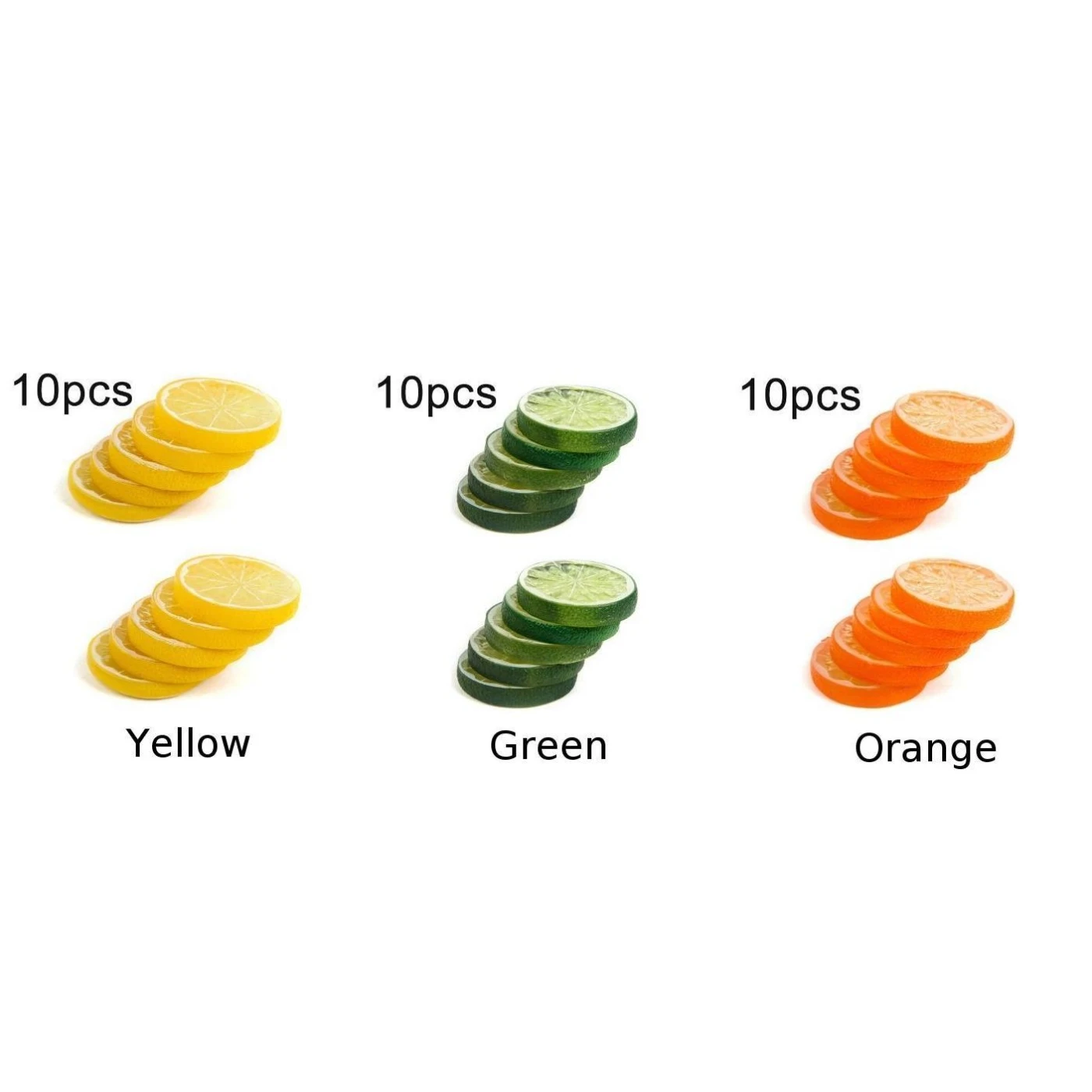 10pcs Fake Lemon Slice Foam Artificial Fruit Simulation Lifelike Home Decoration