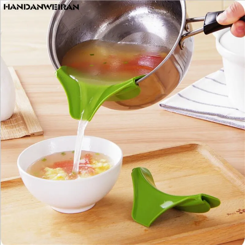 New Kitchen Diversion Mouth Soup Tools Pots and Pans Round Port Deflector Gadget 