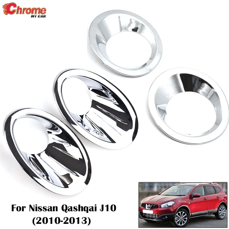 

Car Styling For Nissan Qashqai J10 2013 2012 2011 2010 Chrome Rear Front Fog Light Lamp Cover Bezel Molding Decor Guard Trim