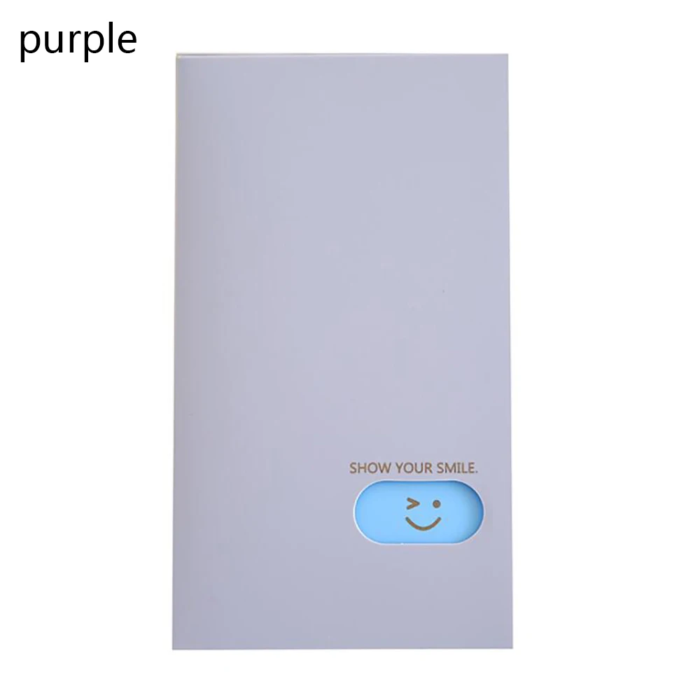 Purple Креативный портативный альбом для карт с 120 карманами BTS/EXO/GOT7, многофункциональная Фотокарта, держатель для удостоверения личности, милый буклет с улыбкой - Цвет: Purple