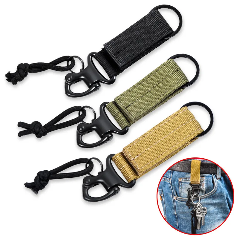 

Outdoor Camping Tactical Carabiner Backpack Hooks Olecranon Molle Hook Survival Gear Military Nylon Keychain Clasp Drop shipping