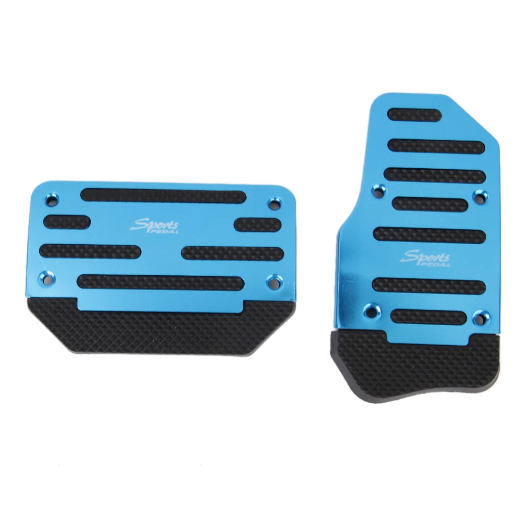 2X Brake Accelerator Sport NonSlip Pedal Pad Vehicle Automatic AT Car Blue