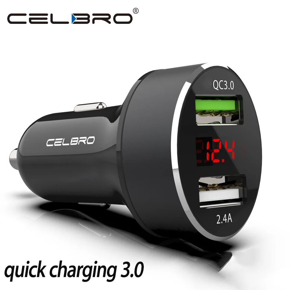 LED-Display-Quick-Charge-3-0-Car-Charger-Mobile-Phone-QC3-0-Fast-Dual-USB-Car