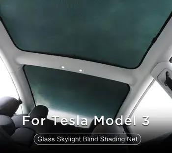 

dekabr for Tesla Model 3 Glass Roof Sunshade Car Skylight Blind Shading Net