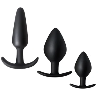 Silicone Butt Plug Anal Plug Unisex Sex Stopper 3 Different Size Adult Toys for Men/Women Anal Trainer for Couples 2