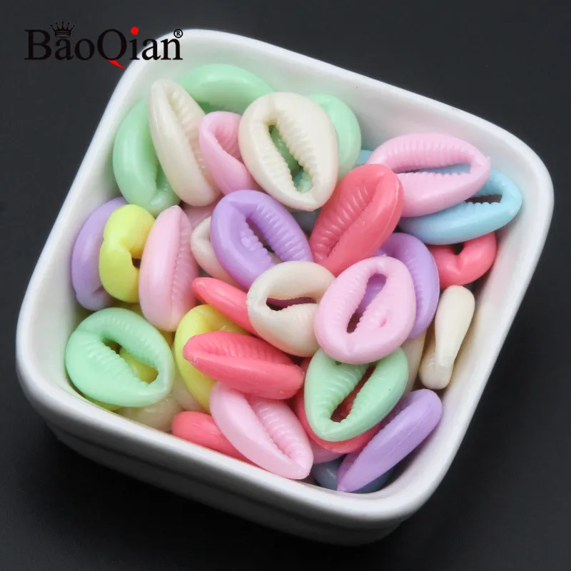 Mixed Color Plastic Acrylic Sea Shells 50pcs Natural Shell Ornaments