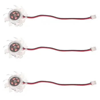 

3 x 35mm 12V Clear Plastic Computer VGA Video Cooler Card Cooling Fan