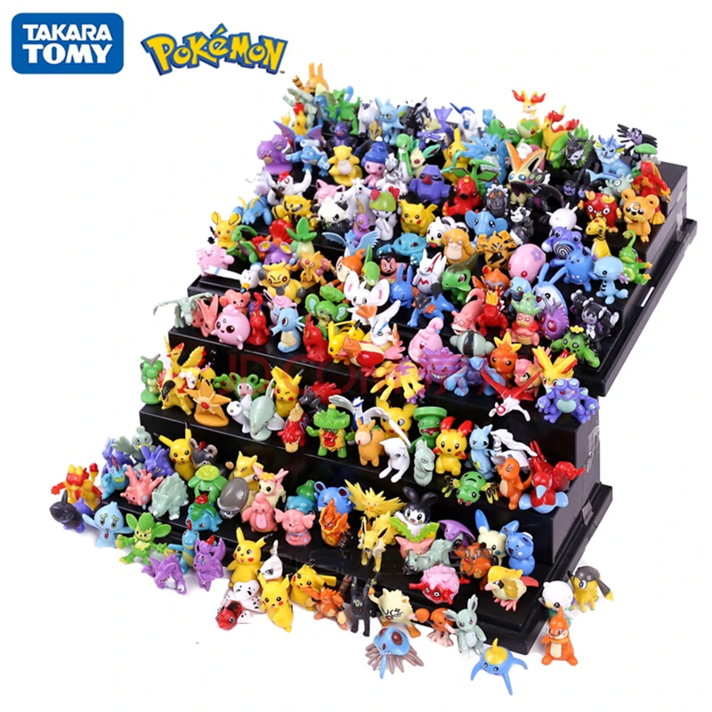 144 pièces Tomy différents Styles Pokemon figurines modèle Collection 2-3cm Pokémon Pikachu Anime Figure jouets poupées enfant cadeau d'anniversaire (lot de 144)