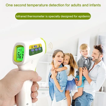 

Digital LCD Backlight Non-Contact Thermometer Adult Baby Infrared Forehead Thermometer Temperature Automatic Shutdown Function