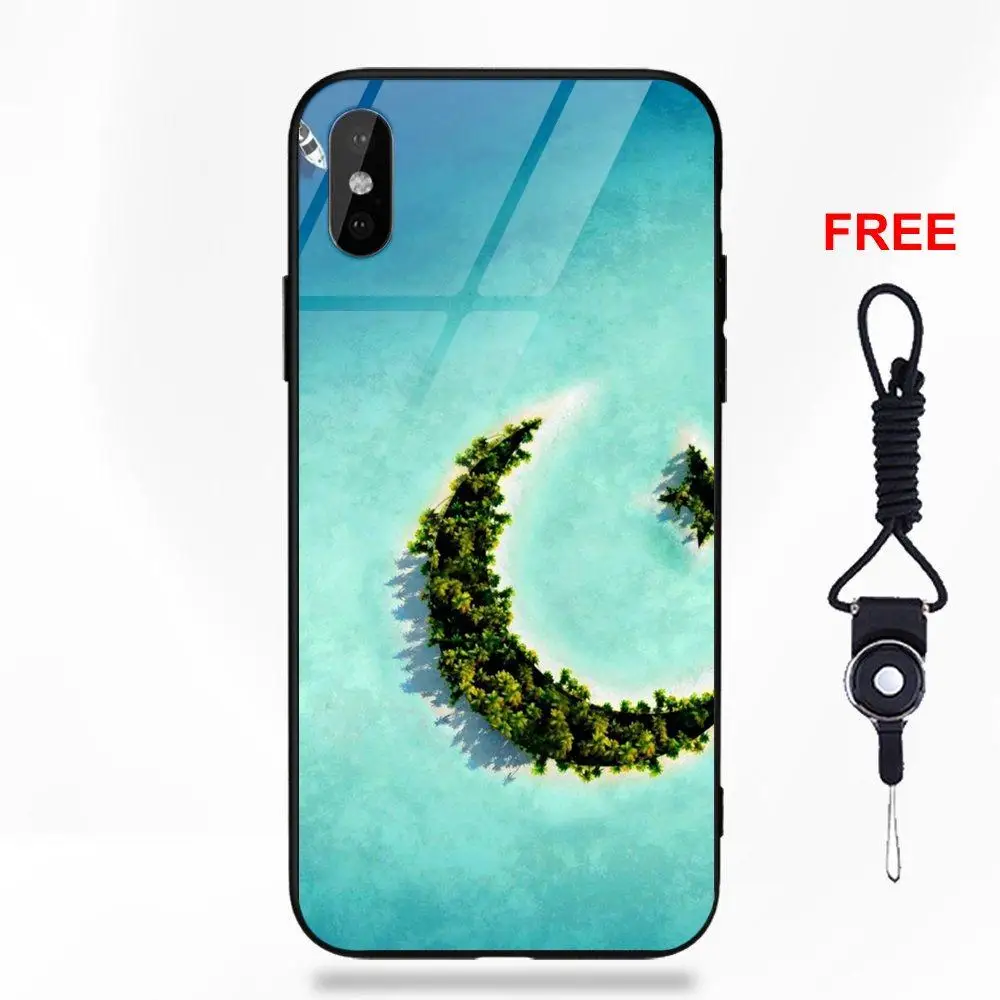 Ислам, мечеть, полумесяц, логотип для Apple iPhone 5 5C 5S SE 6 6S 7 8 Plus X XS Max XR с принтом, мягкий из ТПУ оправа закаленное стекло, чехол для телефона