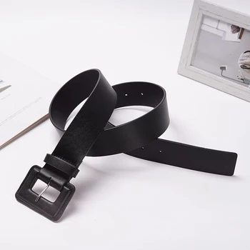

Solid Belts Decorative Wide Belt Female Korean Dress Waistband Designer Fashion Simple Versatile Waist Seal Women's Belt Buckle