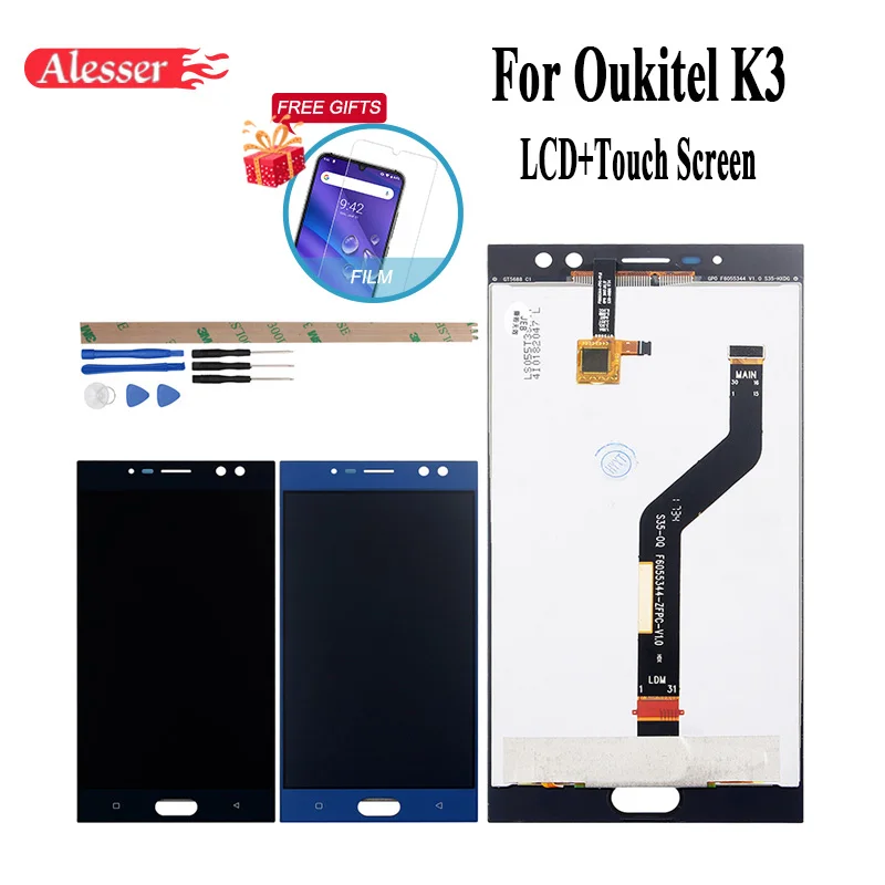 Alesser для Oukitel K3 ЖК-дисплей + инструмент ремонта сенсорного экрана в сборе запчасти