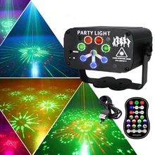 

120/240 Patterns UV Stage Laser Lights Remote Control DJ Disco Patry Lamp for Wedding Christmas Birthday KTV Bar Club Decoration