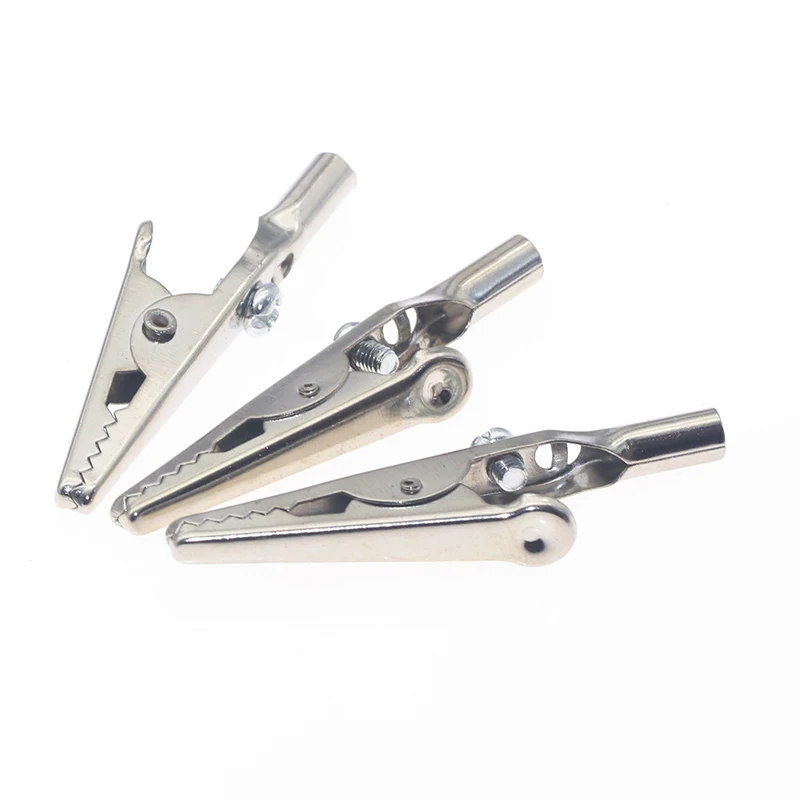 10 pcs/lot 50mm Single Handle 5A Alligator Clips Iron Electrical Clamp for Testing Probe Meter Crocodile Clip