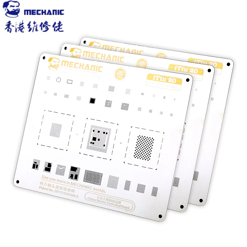 Оловянный трафарет Mechanic iTin для iPhone 11/11 PRO/11PRO XS MAX A7 A8 A9 10 A11 A12 CPU стальная сетка BGA