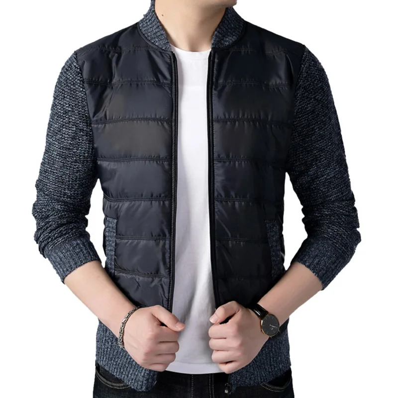 

MJARTORIA 2019 New Autumn Winter Men Sweater Male Jacket Solid Color Sweaters Knitwear Warm Sweatercoat Cardigans Men Clothing